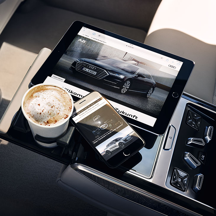 Smartphone und Tablet Screens von Audi Modellen