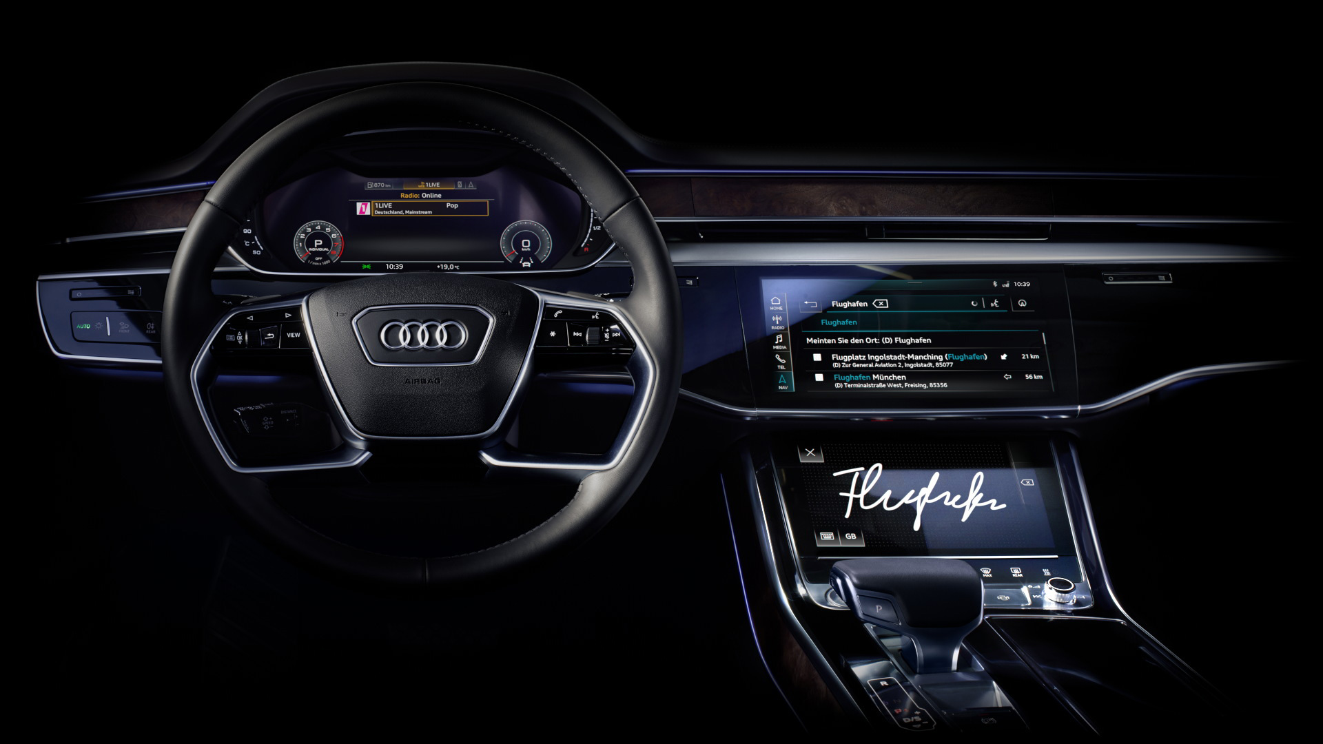 Der neue Audi A8 L: Völlig neues Bedienkonzept durch haptische Touch-Displays benutzerfreundliche Anzeige.